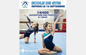 début des cours de l' école de gym